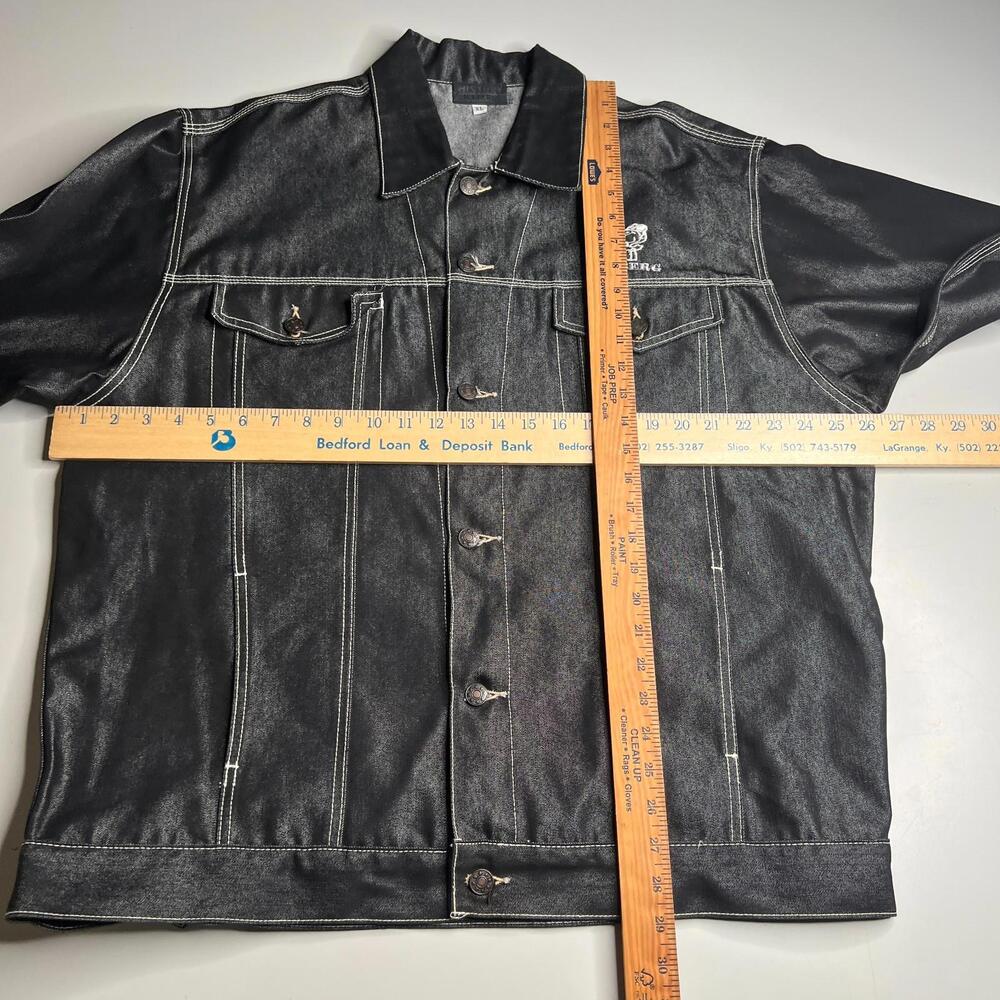 Iceberg History Denim‎ Jacket XL Black Washed Snoopy Embroidered Vintage - Picture 5 of 8